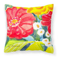 Flower Sunflower Decorative Fabric Pillow 14x14 Inches - Variation: Flower 6135, 14
