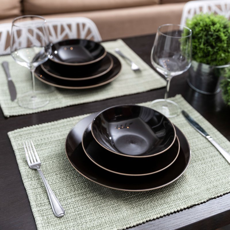 Classic Cotton Placemats - Green Set of 4