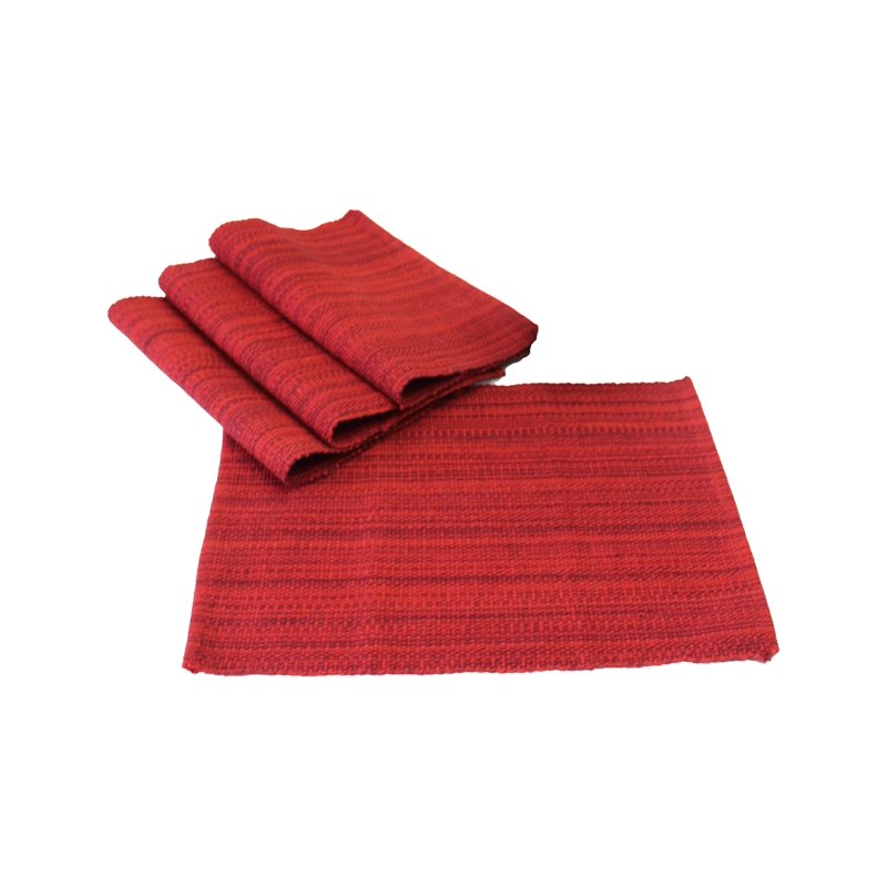 Casual Classic Cotton Placemats - Red (Set of 4)