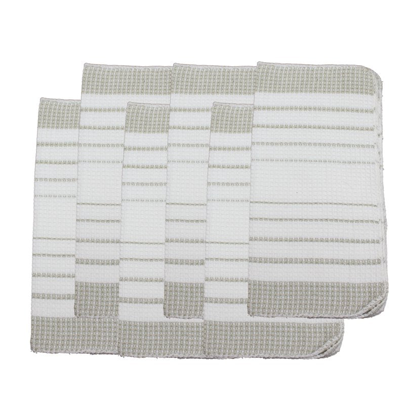 100% Cotton Kitchen Towel Set - 3 Piece Assorted Beige