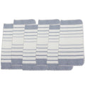 Blue Cotton Dishcloth Set - 6 Piece 12" x 12" Waffle Weave