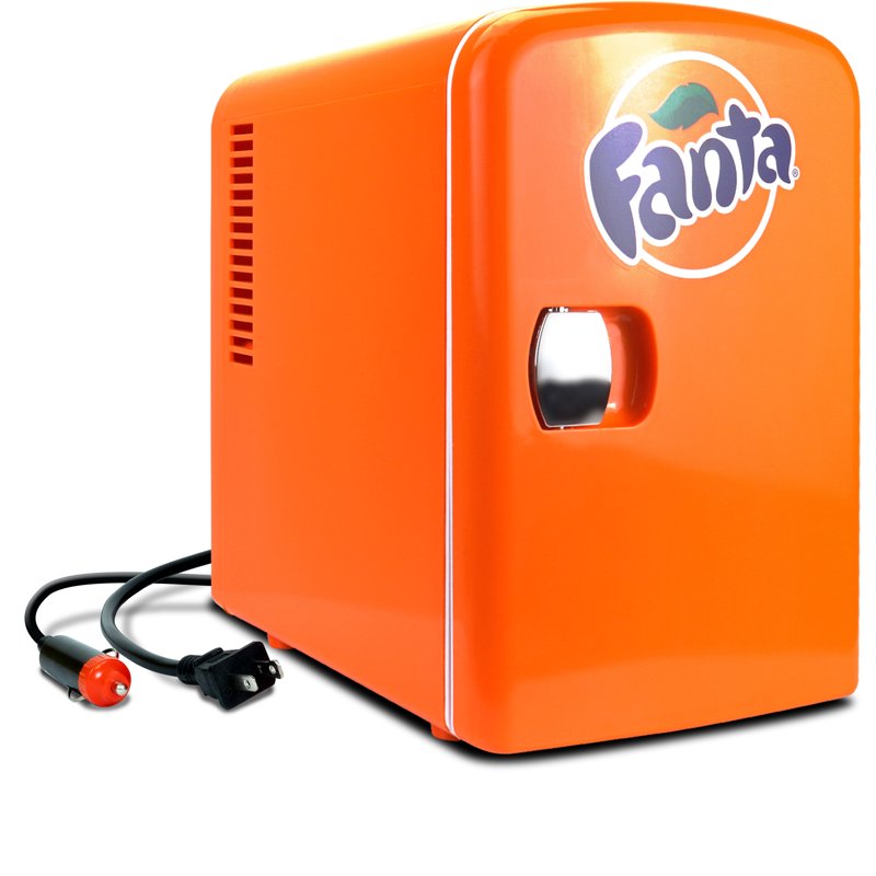 4L Mini Fridge/Warmer with Coca-Cola Graphics - Orange