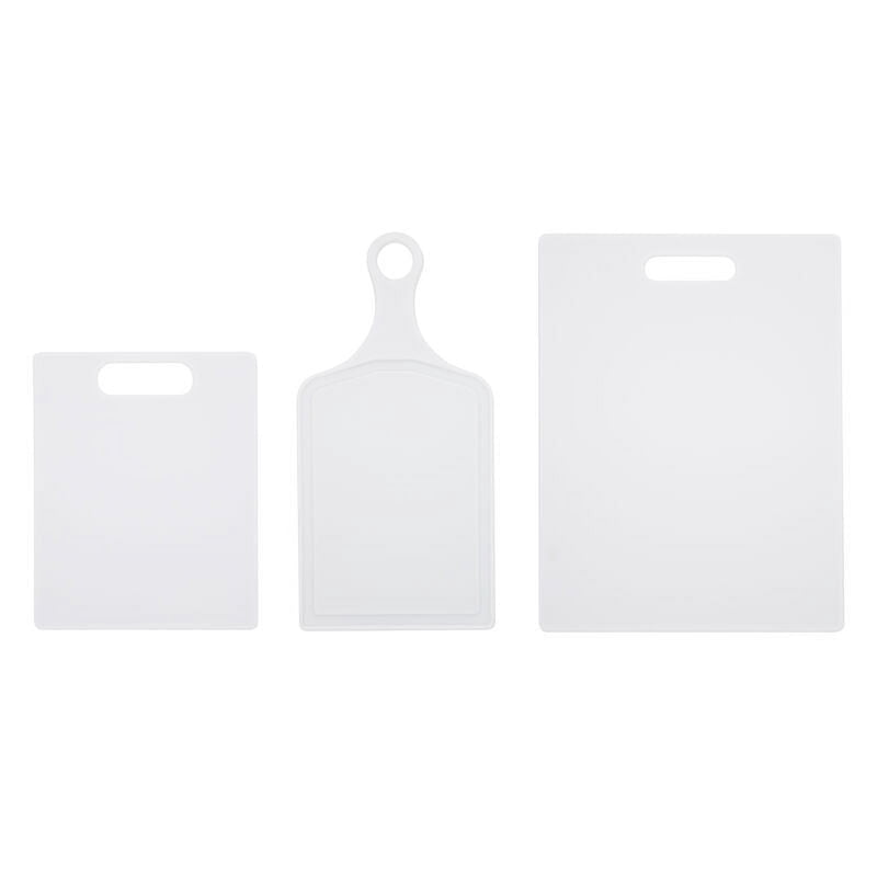 3-Piece Poly Cutting Board Set - Reversible, Dishwasher Safe