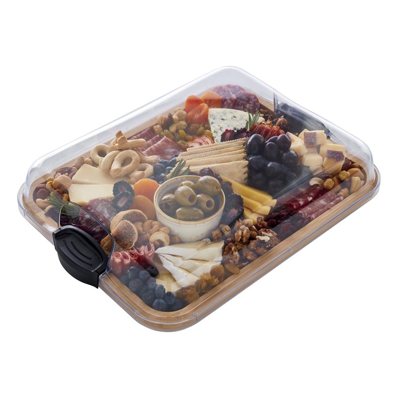 Bamboo Charcuterie Board with Compartment - 11x14