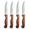 Classic 4-Piece Jumbo Steak Knife Set with Faux-Wood Handles