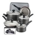 15-Piece Nonstick Cookware Set with Cooking Tools & Baking Pan