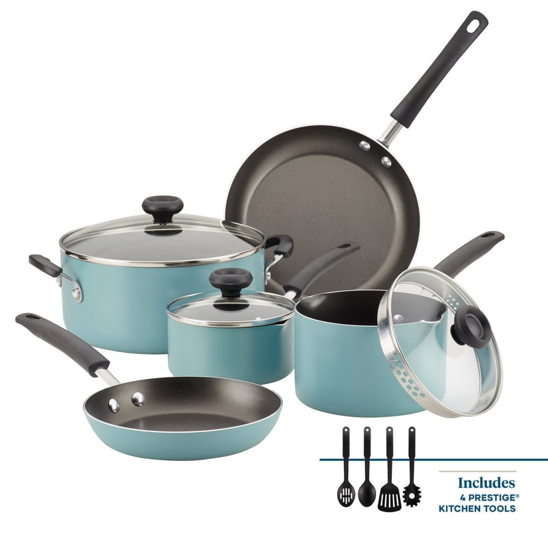 Nonstick Cookware Set - 12-Piece Easy Clean Cookware - Blue