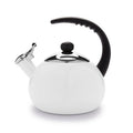 White Porcelain Enamel Tea Kettle - 2.5 Quart