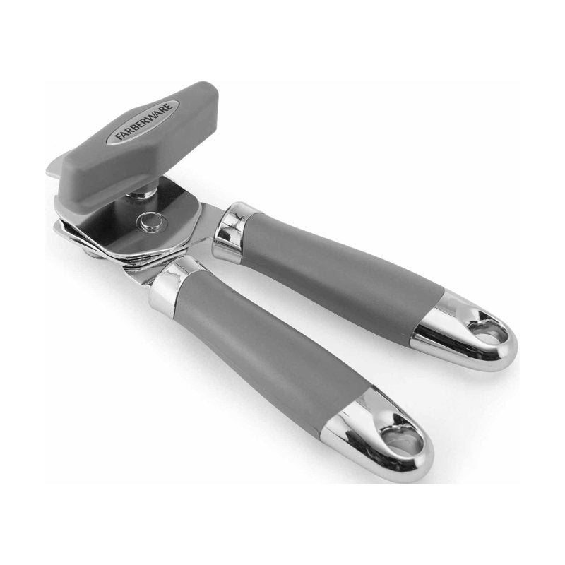 Stainless Steel Can Opener with Soft Grip Handle - Jewel Grey