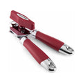 Stainless Steel Can Opener with Soft Grip Handle - Red