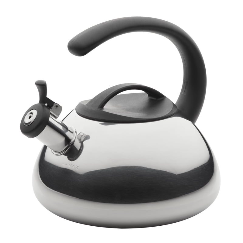 Stainless Steel Whistling Tea Kettle - 2.3 Quart, Silver