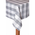 Farm Check Grey 100% Cotton Tablecloth - 60" x 84"