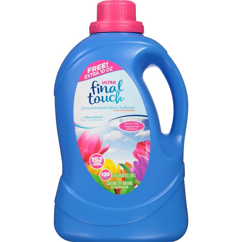 Ultra Concentrated Fabric Softener Plus Conditioner - Spring Fresh, 130 Fl Oz