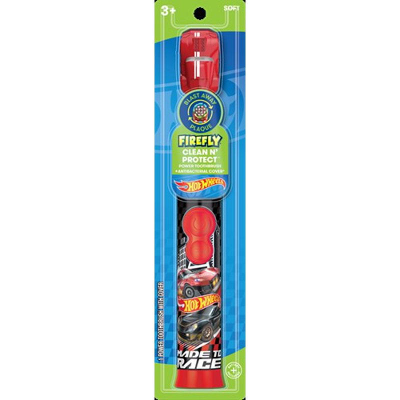 Kids Power Toothbrush with Antibacterial Cover, Soft Bristles