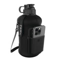 Half Gallon Water Bottle with Neoprene Sleeve & Storage Pocket - 68oz