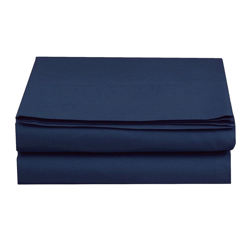 King Size Wrinkle-Free Fitted Sheet - Navy Blue, 1500 Series, Hotel Quality
