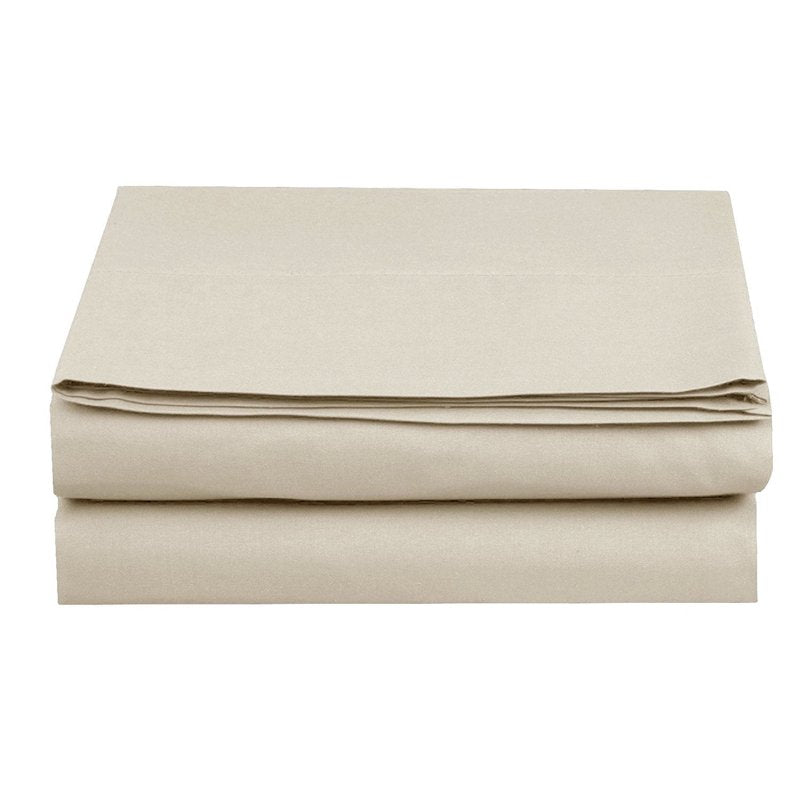 Queen Size Wrinkle-Free Fitted Sheet - Cream - 1500 Series Hotel Comfort