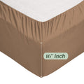 Twin Fitted Sheet - Taupe, 1500 Series Microfiber Cooling Bed Sheet