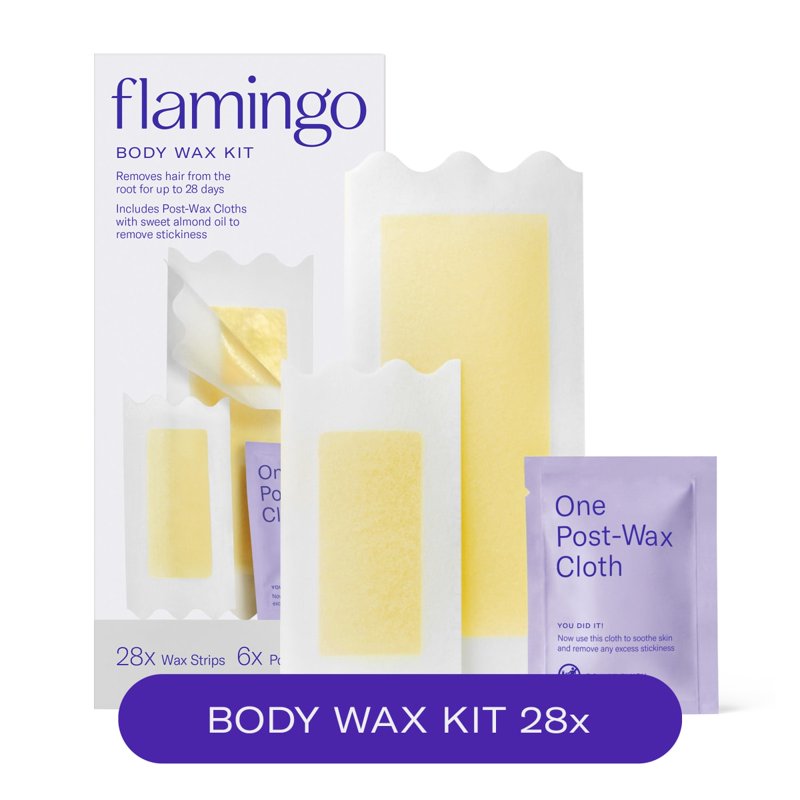 Women's Body Wax Kit - 28 Gel-Wax Strips & 6 Post-Wax Cloths