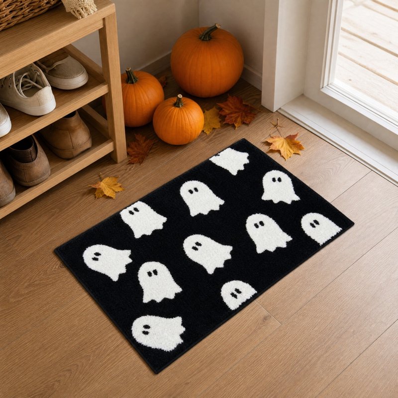 Halloween Ghost Doormat I - Soft Absorbent Microfiber Welcome Mat 16x24 Inches