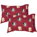 Florida State Seminoles King Pillowcase Pair 20x40 Team Colors & Logos - College Covers