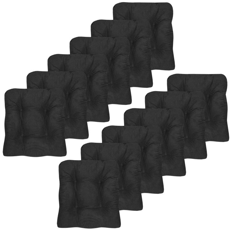 Fluffy Memory Foam Non-Slip Chair Cushion Pad - 12 Pack Charcoal