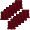 Fluffy Memory Foam Non-Slip Chair Cushion Pad - 12 Pack Burgundy