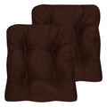 Fluffy Memory Foam Non-Slip Chair Cushion Pad - 2-Pack Chocolate