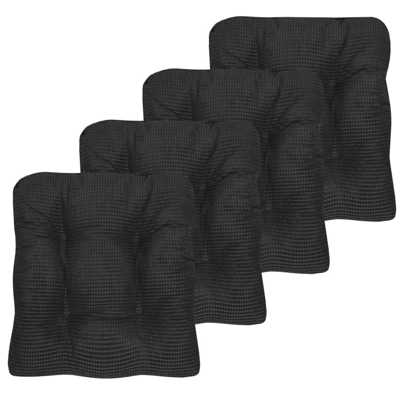 Memory Foam Non-Slip Chair Cushion Pad 4-Pack - Charcoal