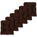 Fluffy Memory Foam Non-Slip Chair Cushion Pad 6-Pack - Chocolate