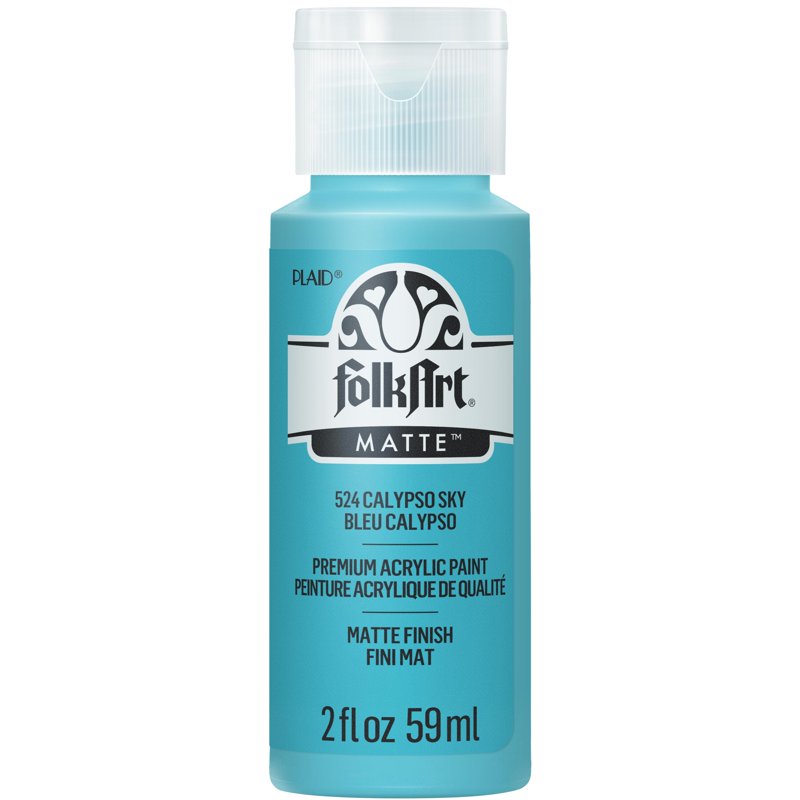 FolkArt Acrylic Craft Paint - Matte Finish, Calypso Sky, 2 fl oz - Art & Craft Paint