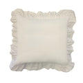 Ivory Ruffled Eyelet Bed Sham Set with Bed Skirt - Shabby Chic Bedding