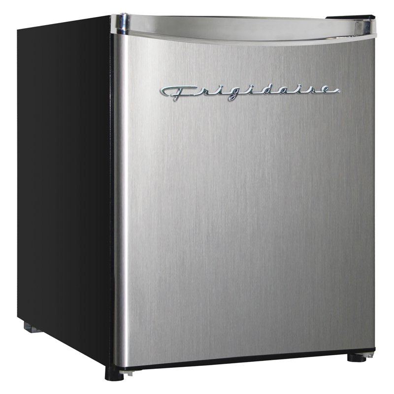 1.6 Cu Ft Retro Compact Refrigerator - Platinum Mini Fridge with Chrome Trim