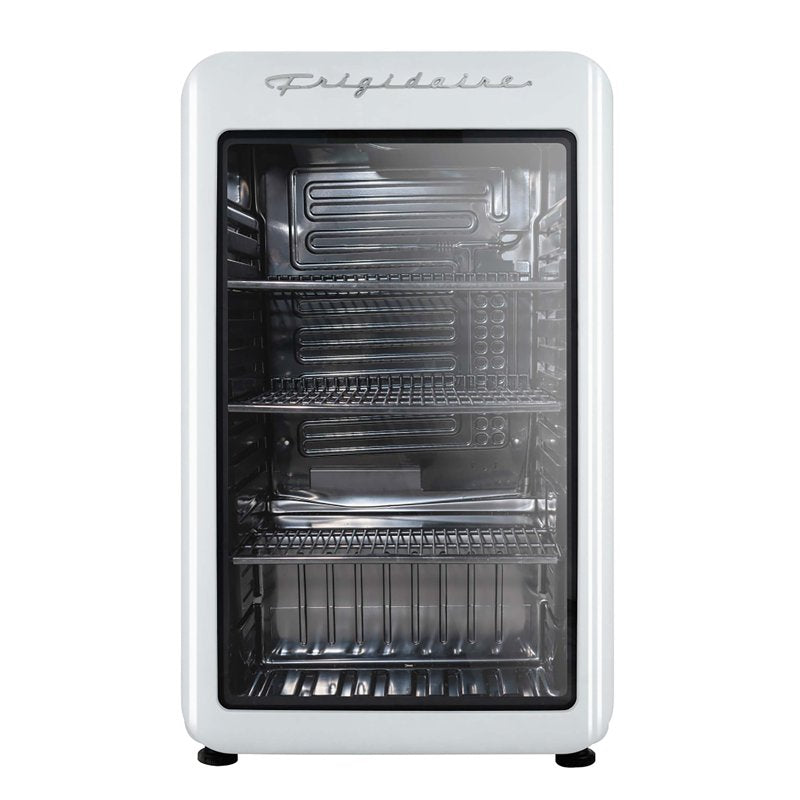 3.3 Cu. ft. Mini Retro Refrigerator with Glass Door - White