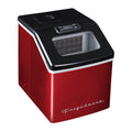 Clear Ice Maker - 40 Lbs Red Stainless Steel Countertop Machine