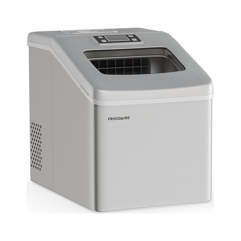 40 lbs. Stainless Steel Countertop Ice Maker - Clear Square Ice