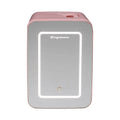 6.5L Mini Portable Skincare Fridge with Lighted Mirror - Pink