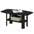 Simple Design Coffee Table with Lower Shelf - 35.5" Oblong