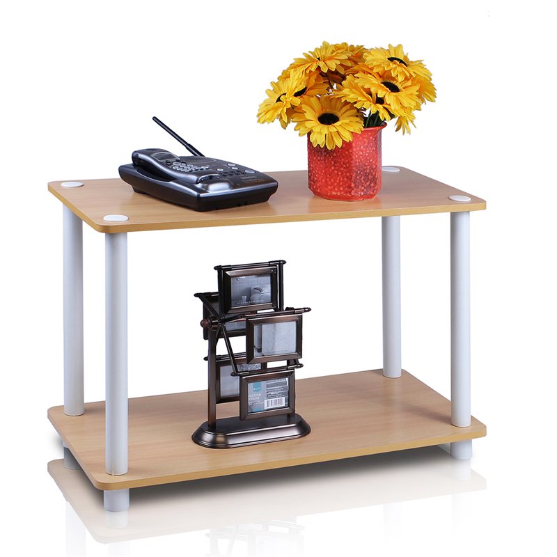 2-Tier No-Tools End Table & Plant Stand - Modern Design
