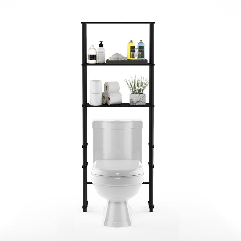 Furinno Turn-N-Tube Toilet Space Saver with 3 Shelves - Espresso