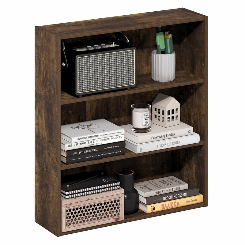 3-Tier Open Shelf Bookcase - Compact Storage Organizer