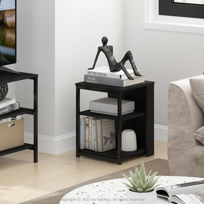 Camnus Modern End Table - Americano/Black - Stylish Storage