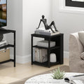 Camnus Modern End Table - Americano/Black - Stylish Storage