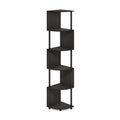 5-Tier Zigzag Corner Shelf Bookcase - Versatile Storage Solution