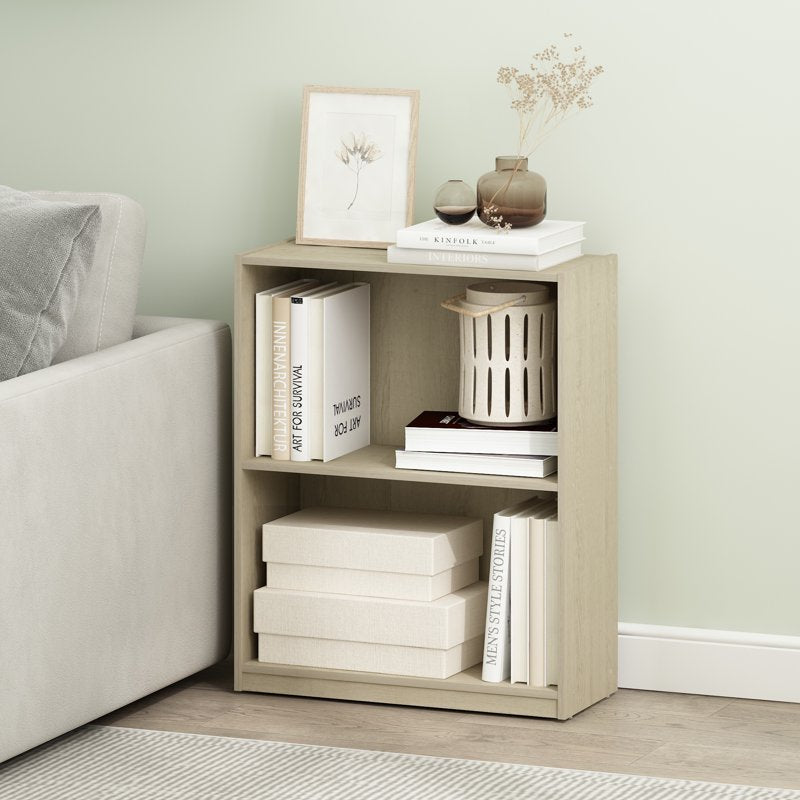 2-Tier Open Shelf Bookcase - Metropolitan Pine Finish