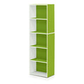 5-Tier Reversible Open Shelf Bookcase - Green