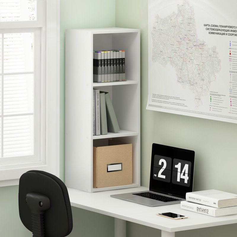 3-Tier Open Bookshelf - Tool-Free Assembly, Modern Design