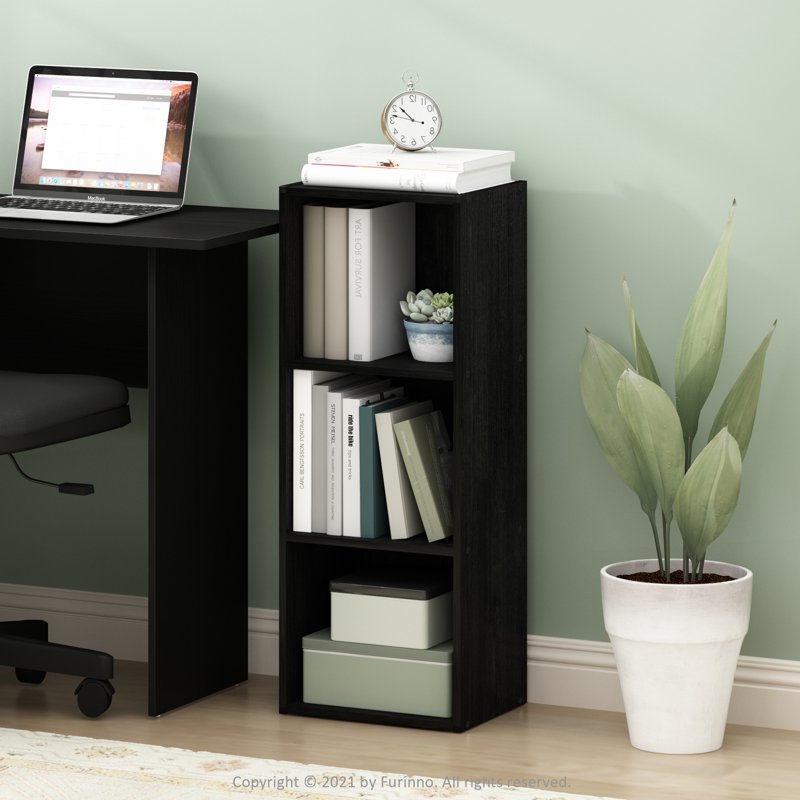 3-Tier Open Shelf Bookcase - No Tool Assembly, Multiple Finishes