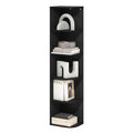 5-Tier Corner Open Shelf Bookcase - Blackwood Finish