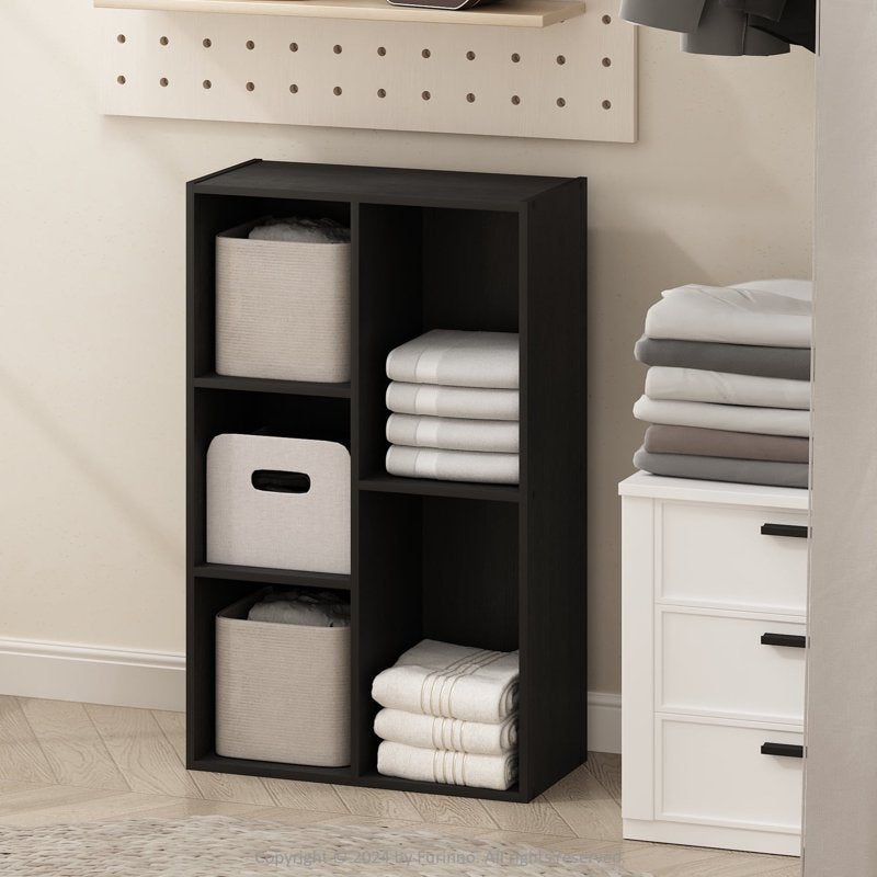 5-Cube Reversible Open Shelf Multipurpose Bookcase - White & More